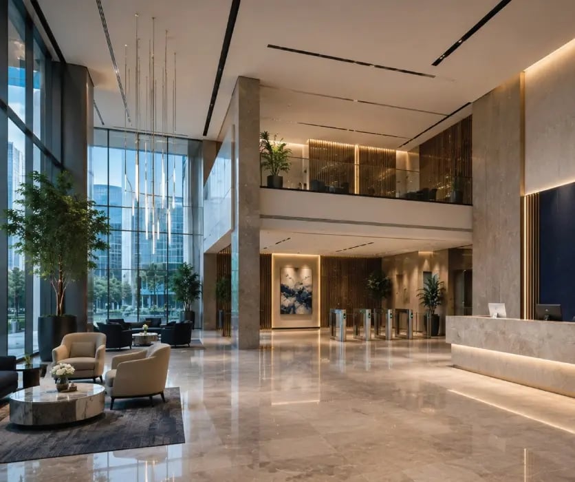 Modern Double Height Lobby