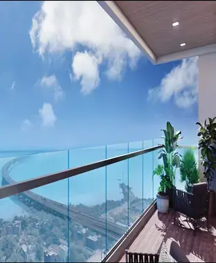 Panoramic Views of the Arabian Sea even from 1st  floor desktop